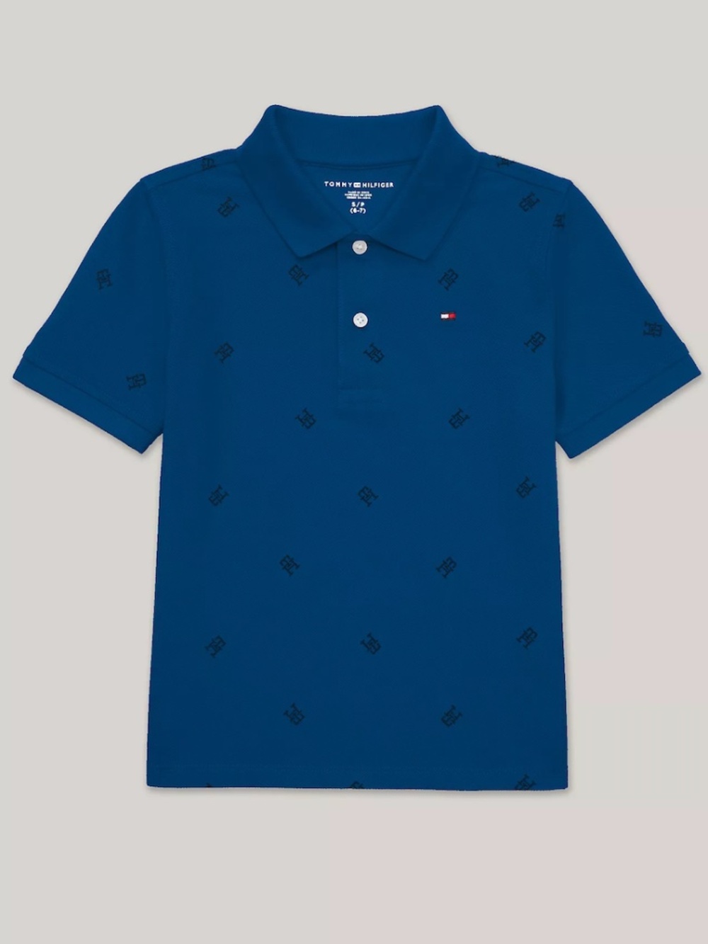 Tommy Hilfiger Boys Polo Shirt Blue Size XS